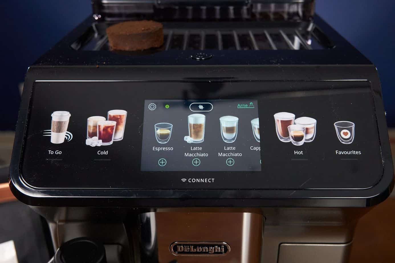 DeLonghi Eletta Explore Kaffeevollautomat im Test Display