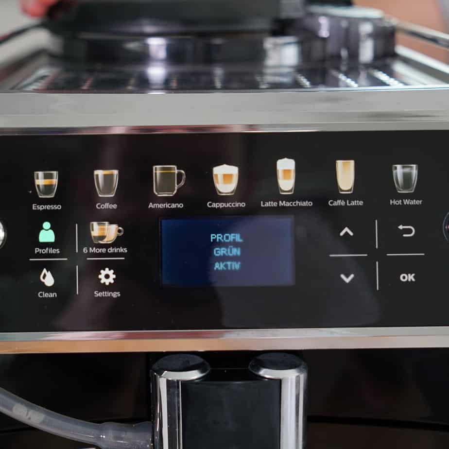 Saeco Xelsis Display Frontalansicht