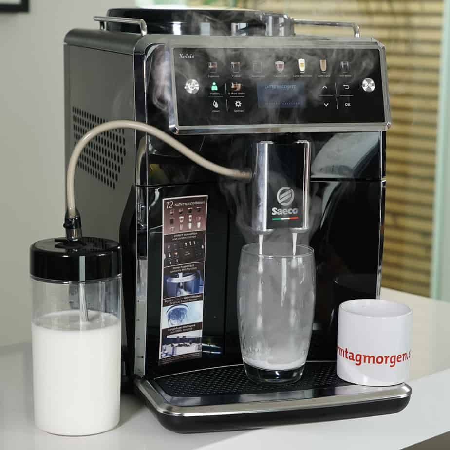 Saeco Xelsis - Milchaufschäumvorgang