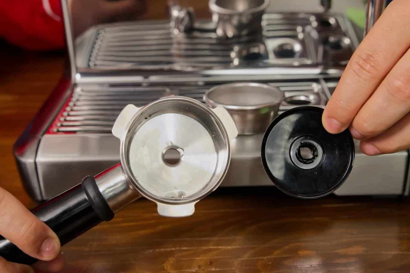 Sage Barista Touch Siebtraeger Plastikeinsatz Entfernt