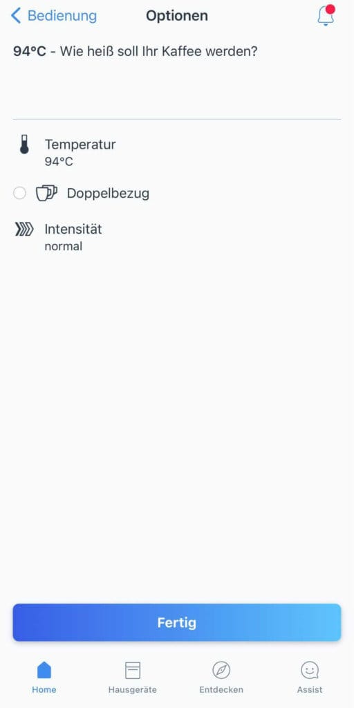 Siemens App Kaffeetemperatur Einstellen