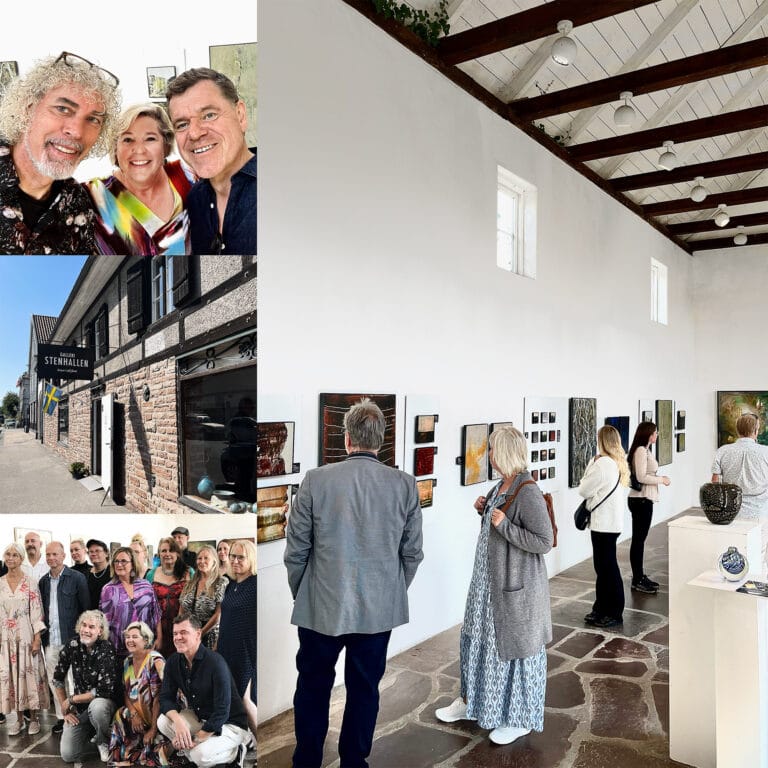 Konstutställning på Galleri Stenhallen i Borgholm på Öland.