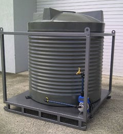 Portable Water Tank Skid with Pump and Plumbing
