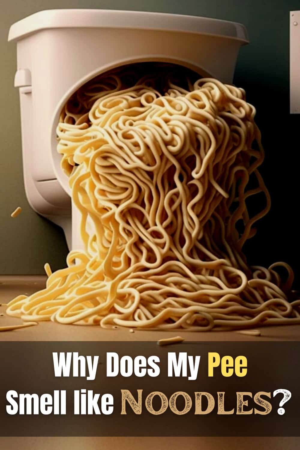 If your pee smells like noodles you may have a yeast infection or other type of urinary tract infection