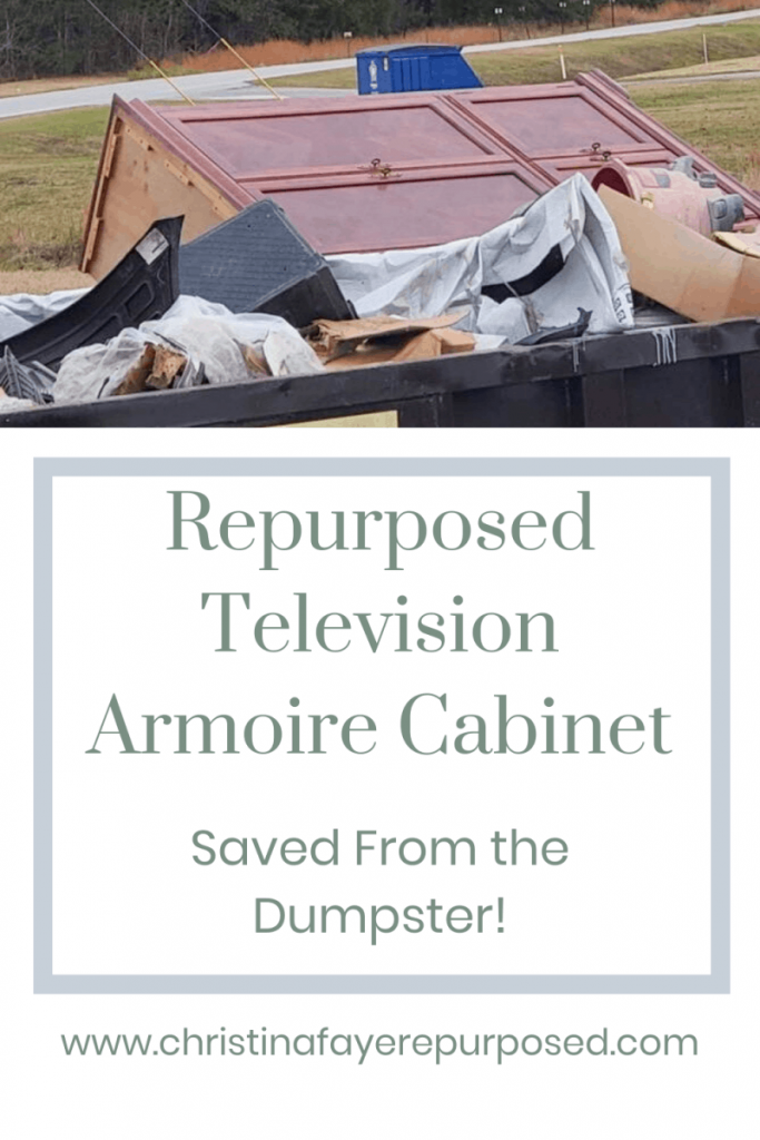 Repurposed Television Armoire Into A Sideboard & Painted White