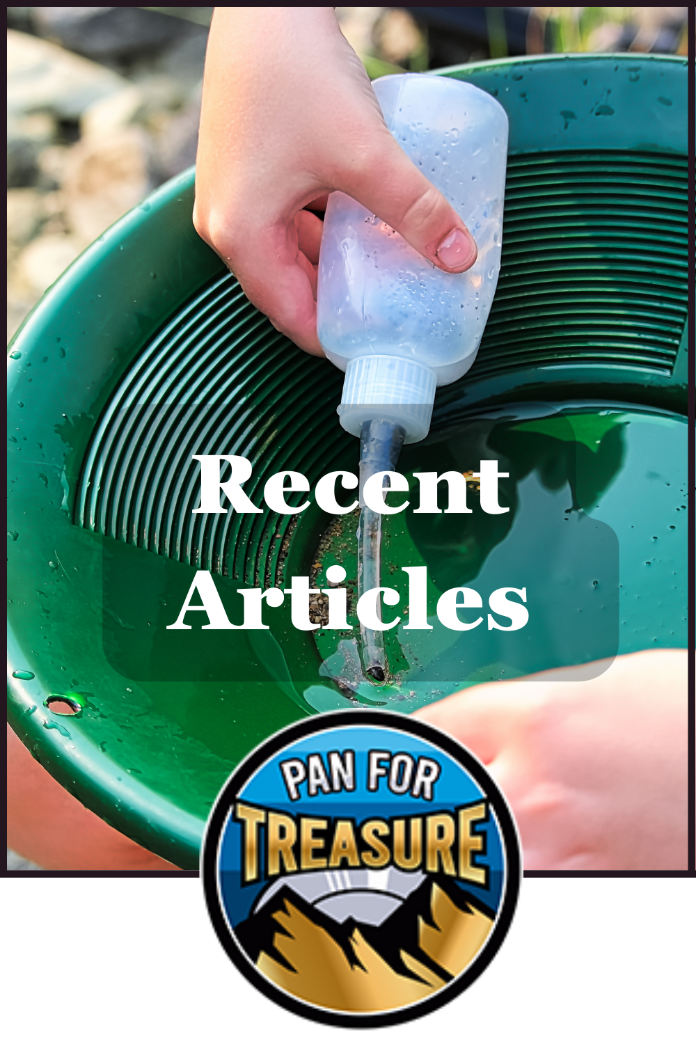 A person pouring water into a bowl with the words "recent articles".