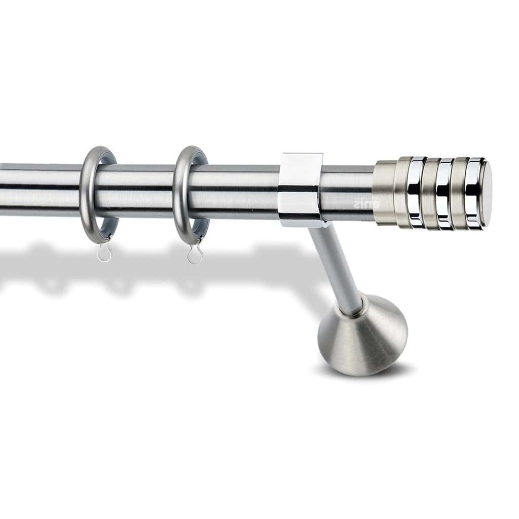 Κουρτινόξυλο Μεταλλικό Φ25 Enis Α15 Νίκελ Ματ