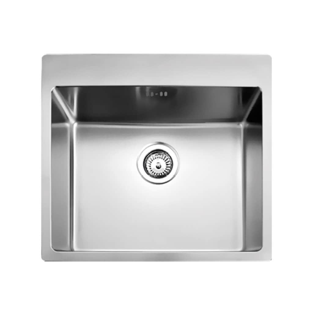 Νεροχύτης Κουζίνας Fortinox Squadro 29055-110 Ένθετος Ανοξείδωτος Σατινέ Λείος 55x50,5cm