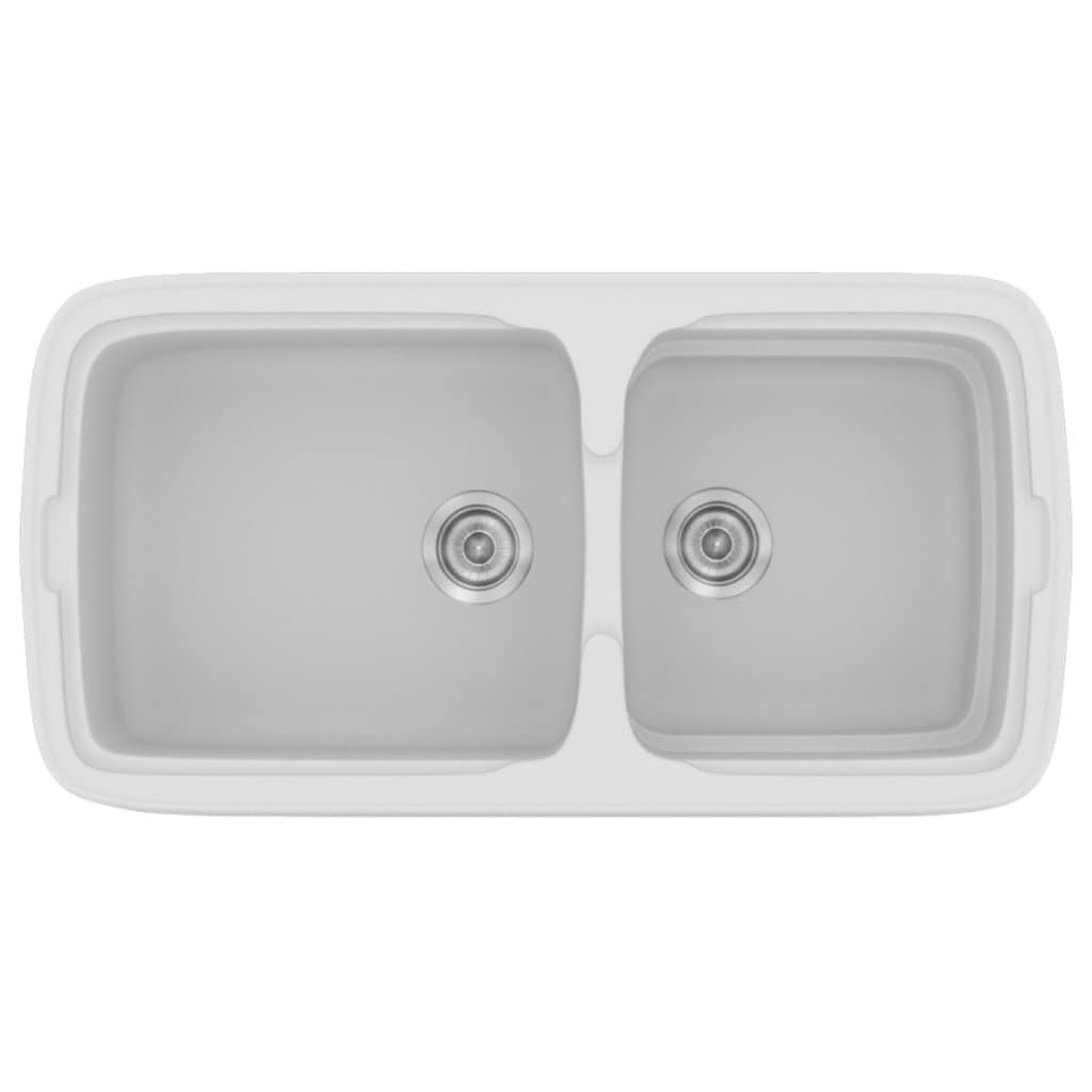 Νεροχύτης Κουζίνας Sanitec Classic 305-00 White 96x51cm