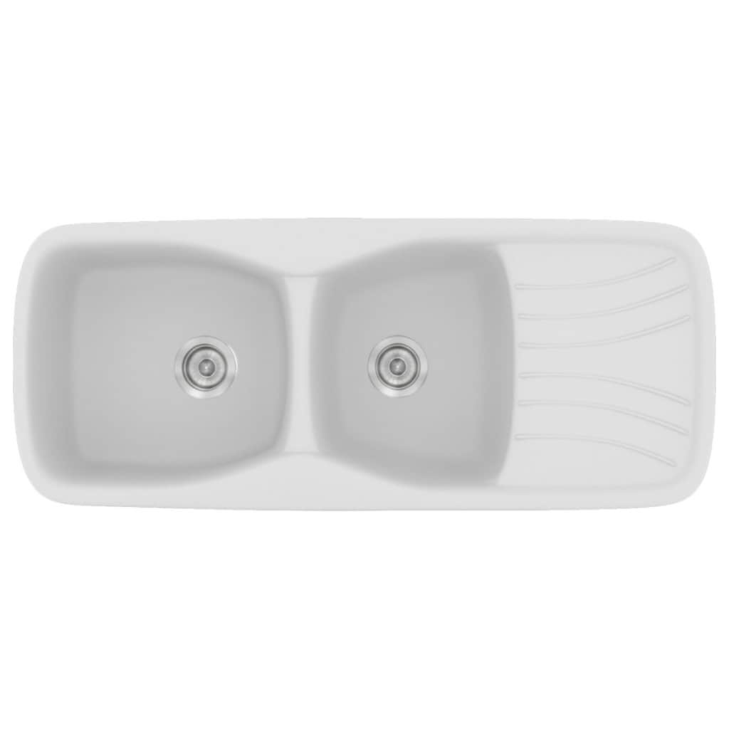 Νεροχύτης Κουζίνας Sanitec Classic 311-00 White 120x51cm