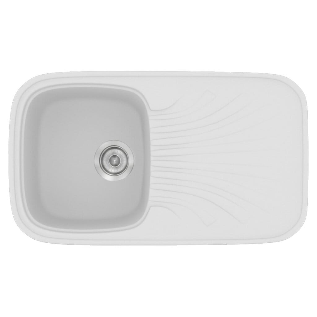 Νεροχύτης Κουζίνας Sanitec Classic 315-00 White 82x50cm