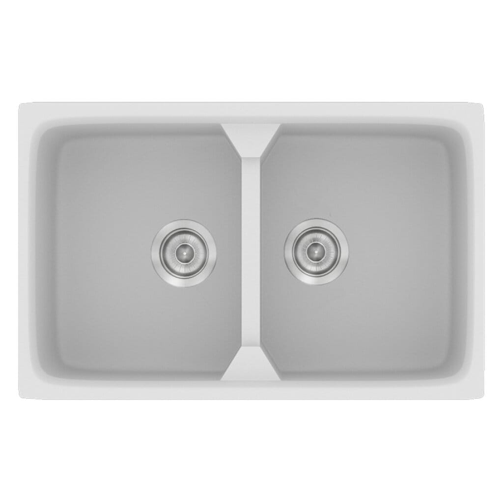 Νεροχύτης Κουζίνας Sanitec Classic 318-00 White 78x51cm