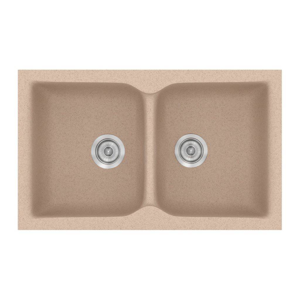 Νεροχύτης Κουζίνας Sanitec Classic 322-21 Granite Sand 81x50cm