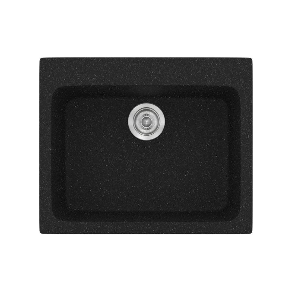 Νεροχύτης Κουζίνας Sanitec Classic 331-05 Granite Black 60x50cm