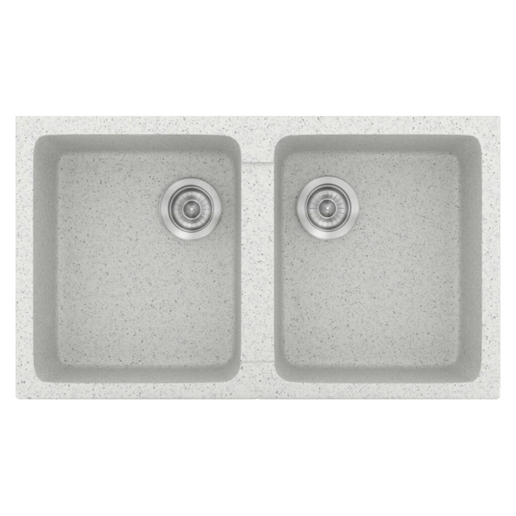 Νεροχύτης Κουζίνας Sanitec Classic 334-01 Granite White 86x50cm
