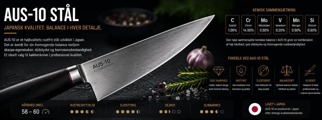Knivstål - AUS-10