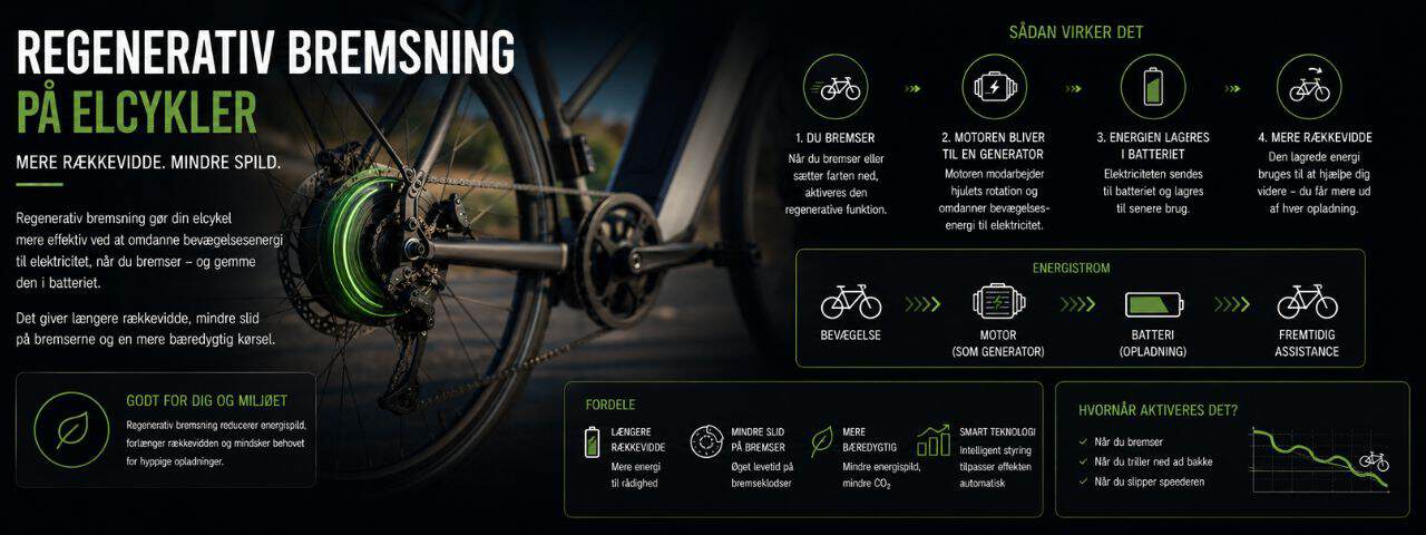 Regenerativ bremsning på elcykler