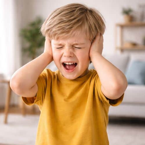 dreng der dækker sine ører