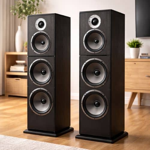 et par store højtalere med dolby atmos