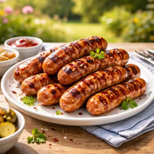 grillpølser som en del af grillmad