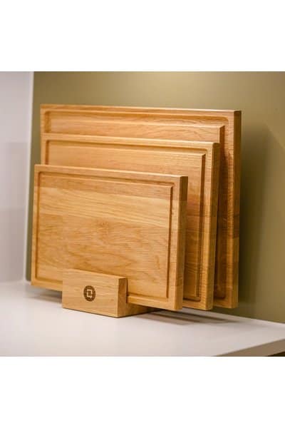 Qookware Cutting Board With Juice Groove Set 3 Parts