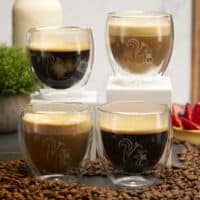 Coffeeness Doppelwandige Cappuccino- und Kaffee-Gläser im 4er-Set