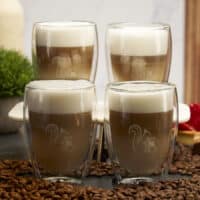 Coffeeness Doppelwandige Latte-Gläser im 4er-Set
