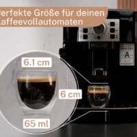 Doppelwandige Espresso Glaeser Groesse und Abmessungen