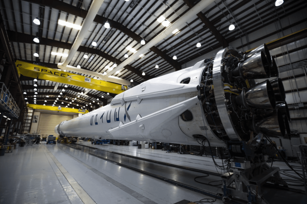 space shuttle in hangar