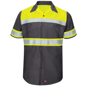 Enhanced Visibility Short Sleeve Ripstop Work Shirt