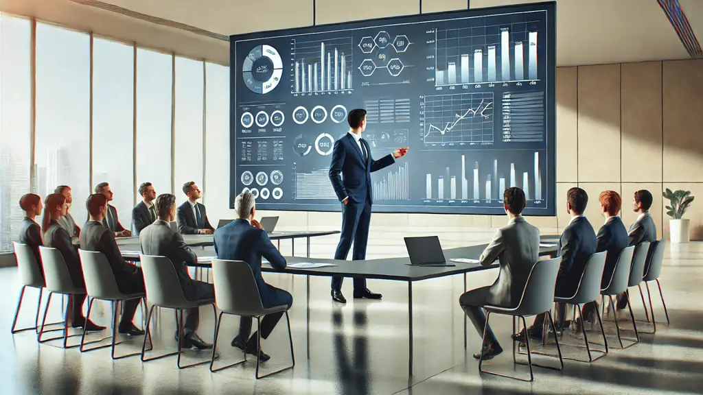 image image of a leader or expert giving a presentation, symbolizing authority. This could be placed here to highlight the importance of brand authority