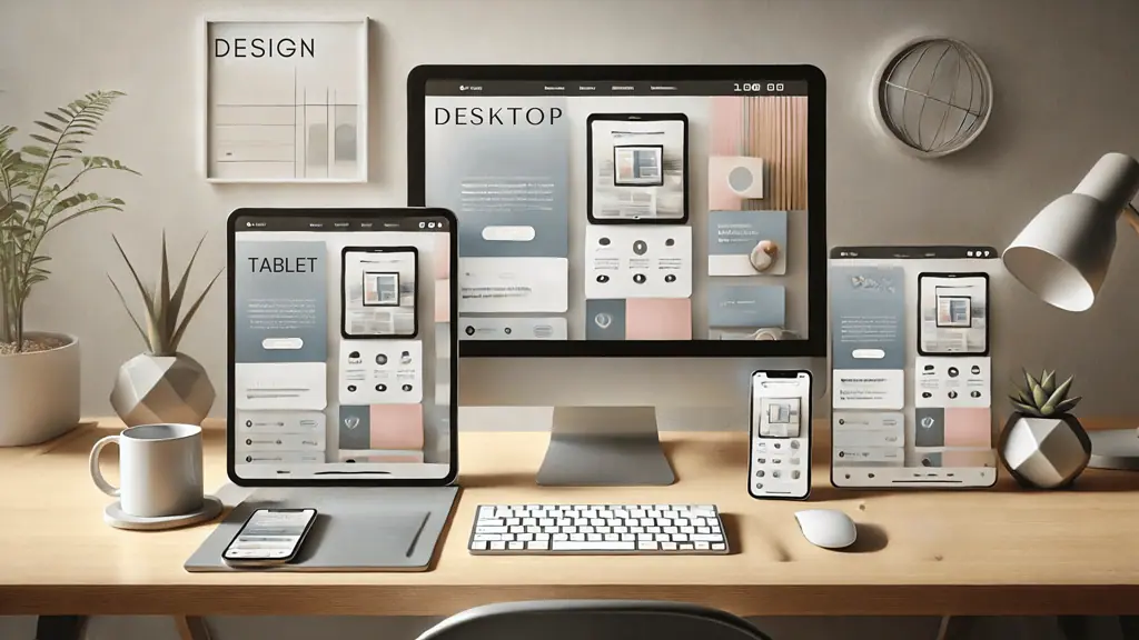 visual comparison of a responsive website design across multiple devices