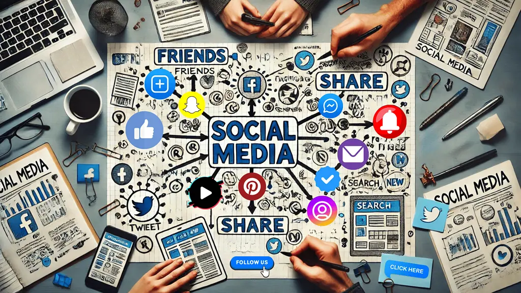 image side-by-side comparison showing brand awareness and search engine performance before and after implementing a social media strategy.