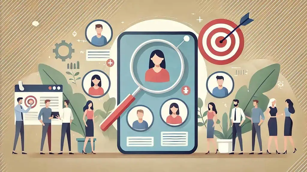 image showing how retargeting works, with a focus on re-engagement after users leave a website, placed here to visually explain the concept.