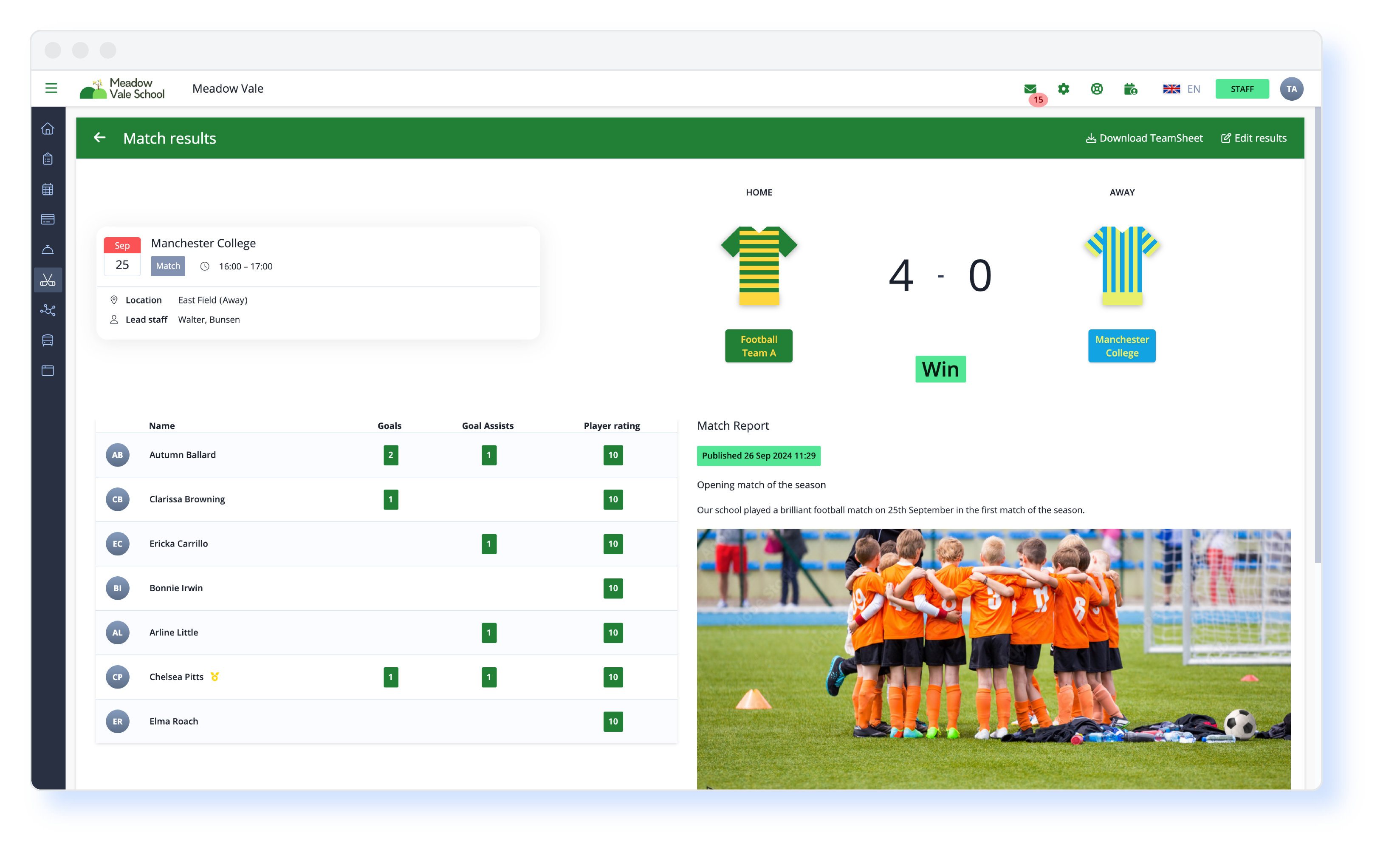 Sports Portal match reports