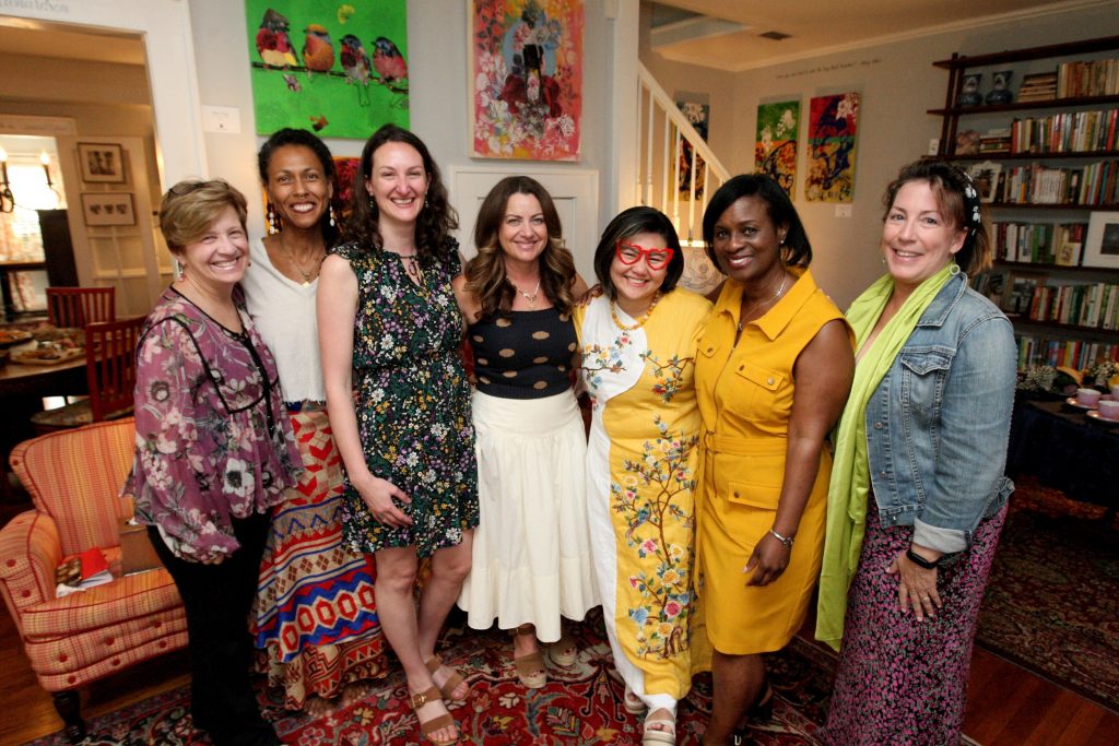 Photo of Jennifer Wolfe, Tru Leverette Hall, Katie A., Autumn Rutherford, Olivia Vo, Marie Morton, and Juli Williams at our recent Conscious Feminine Leadership Training Program graduation.
