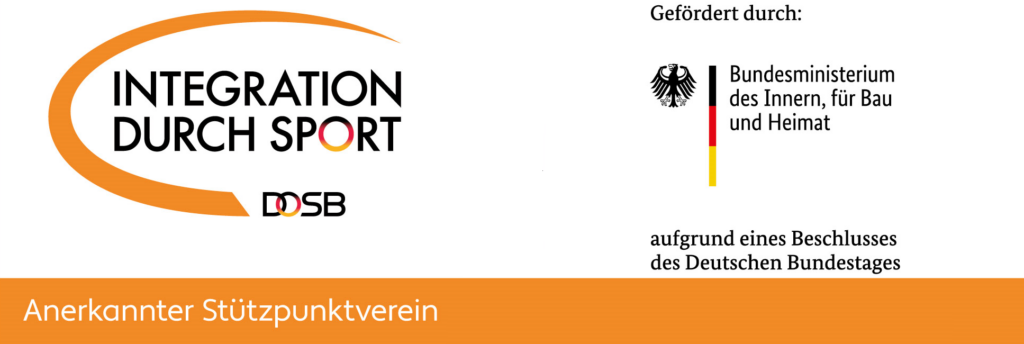 Logo "Integration durch Sport" DOSB, Bundesförderung.