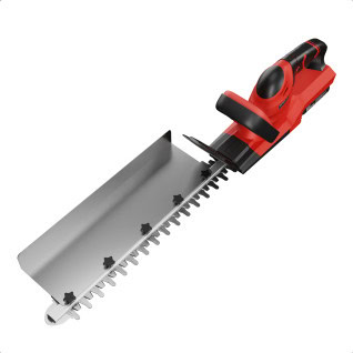 Taille-haie Sans Fil 21V - Lame 52 Cm, Batterie 4000 MAh - Moteur Sans Balais 600W - Pour Jardin (Rouge)