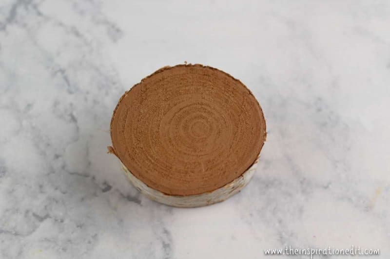painting Wooden slice doe craft