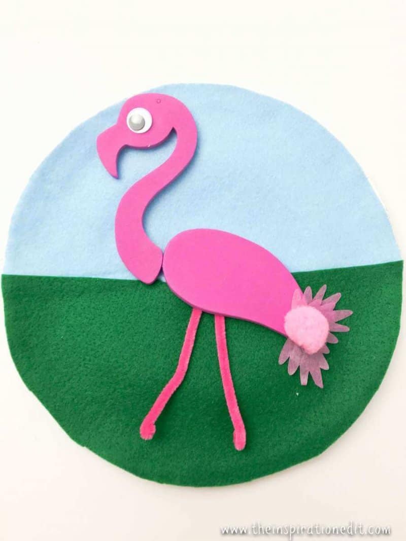 Paper Plate Flamingo Craft