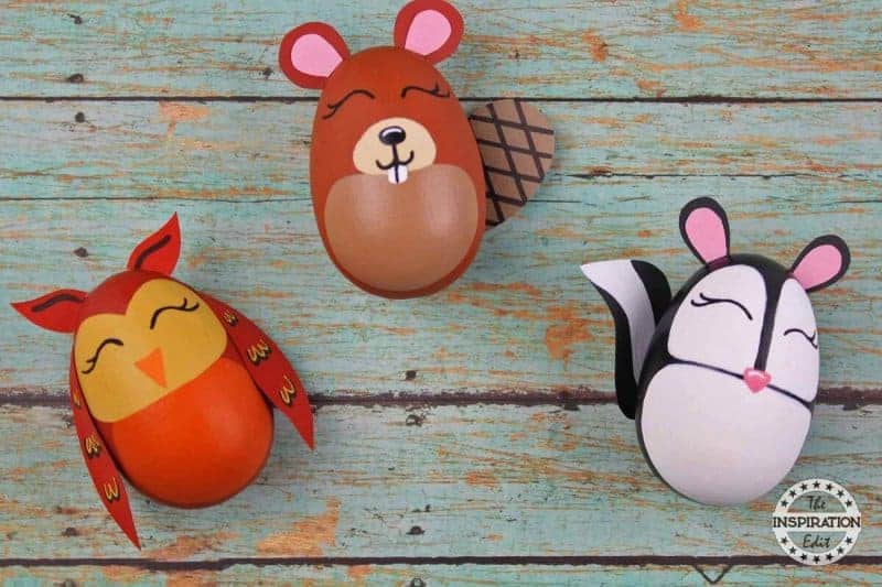 super cute owl, beaver and skunk preschool crafts for fall