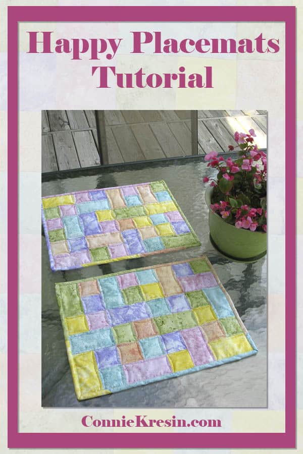 Happy Placemats Tutorial Freemotion by the River
