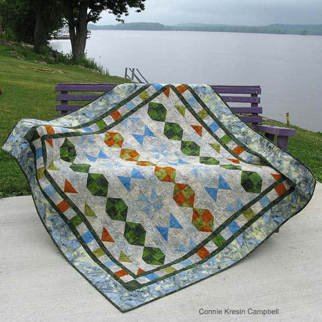 Life along the River Quilt tutorial Freemotion by the River