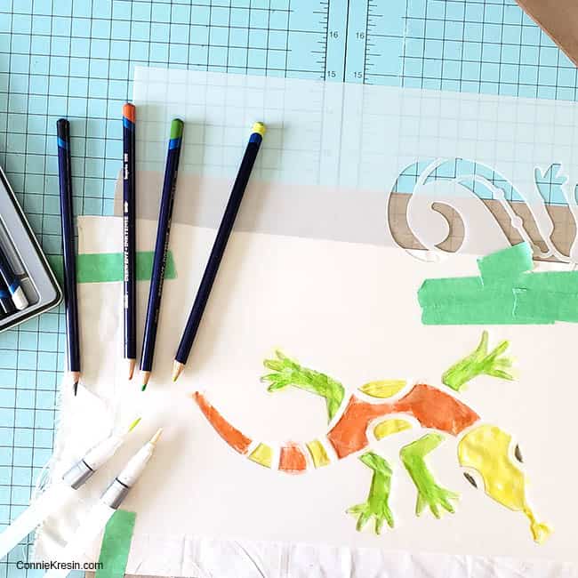 Aztec Lizard Stenciled | Freemotion by the River