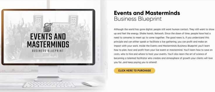 Events and Masterminds Business Blueprint