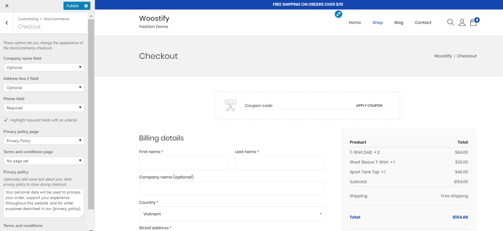 woostify结帐设置教程-HEIWP-外贸建站