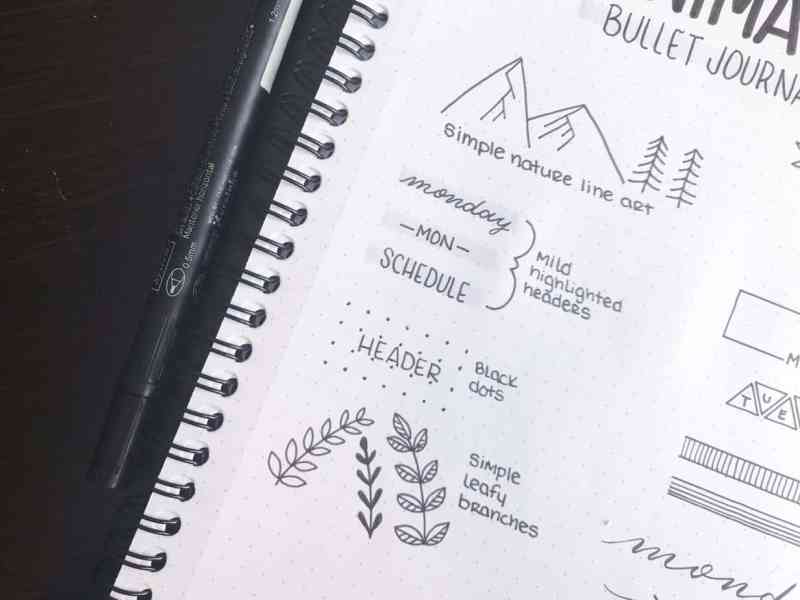 9 Quick And Easy Ways To Decorate Your Minimalist Bullet Journal Planning Mindfully