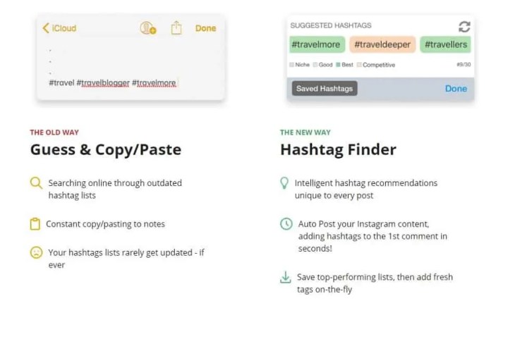 Tailwind for Instagram hashtag finder