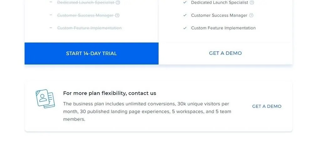 Instapage get a demo for enterprise