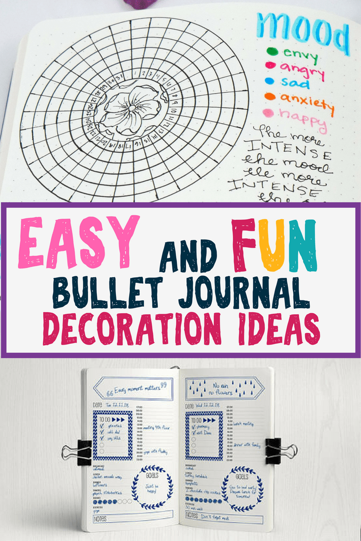Easy And Fun Bullet Journal Decoration Ideas Planning Mindfully